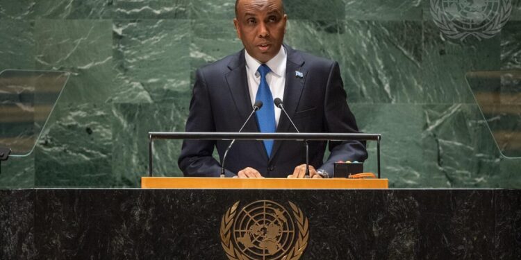 The Somali Prime Minister, Hamza Abdi Barre, addressed the United Nations General Assembly (UNGA) in New York yesterday
