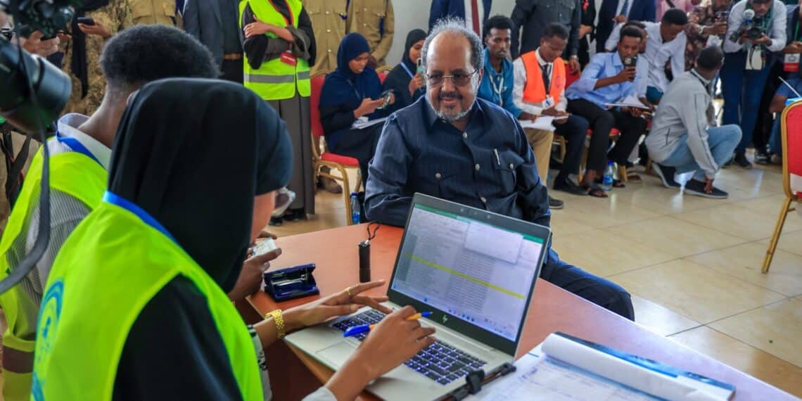 Hassan Sheikh Mohamud in Mogadishu Somalia elections