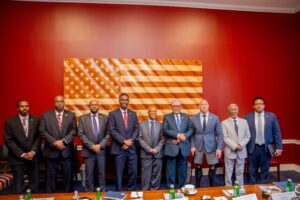 President Irro with Somaliland delegates and Representative Brian Mast in Washington.