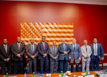 President Irro with Somaliland delegates and Representative Brian Mast in Washington.