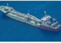 The tanker Honour 25 at anchor off Puntland, the ship retaken at Dharinbaar after pirates killed five of its crew